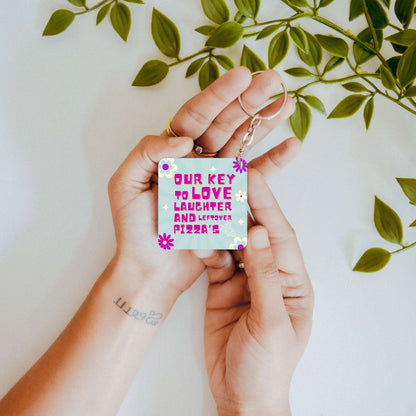 Slice of Love – Custom Acrylic Keychain Bundle (Set of 2)