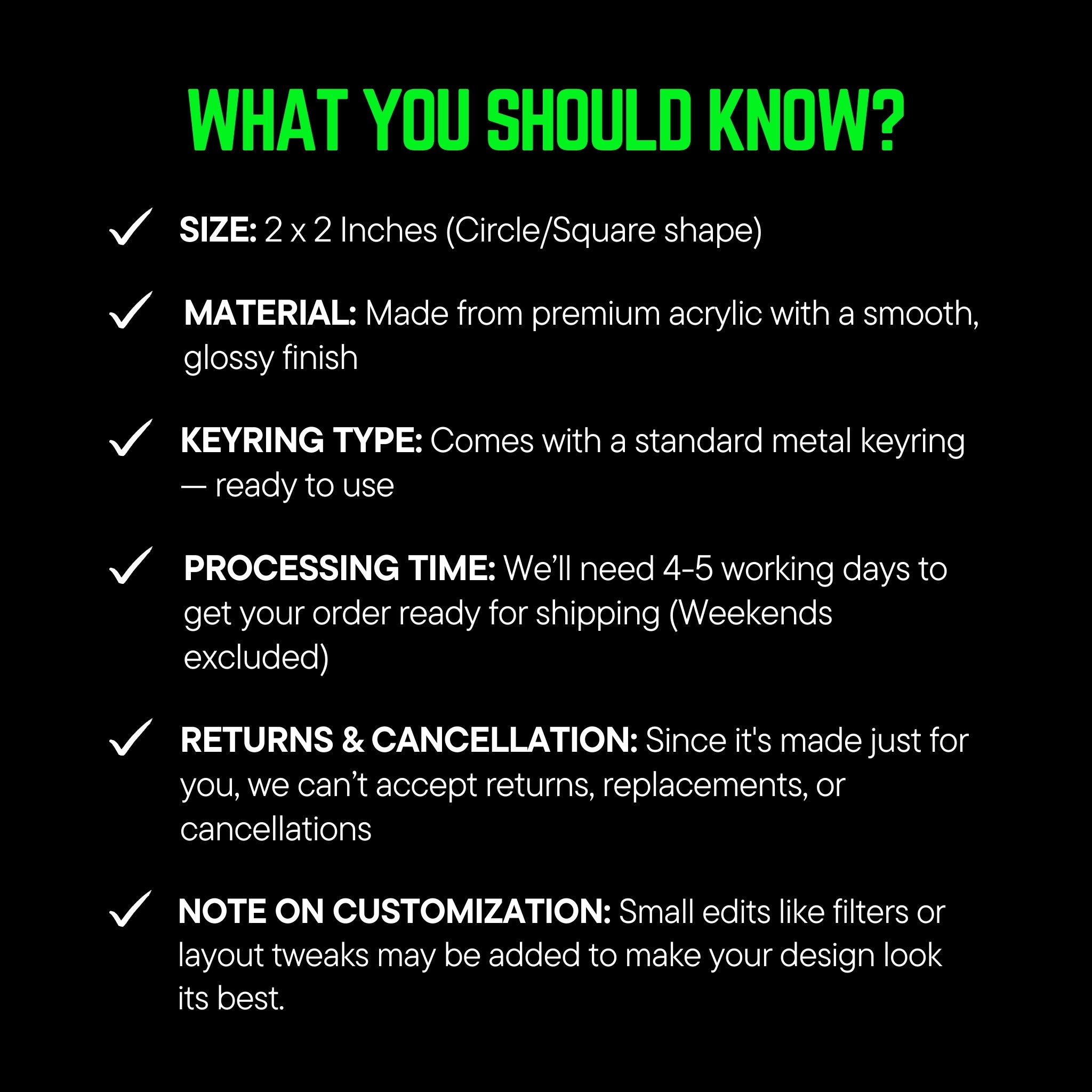 Custom Photo Keychain