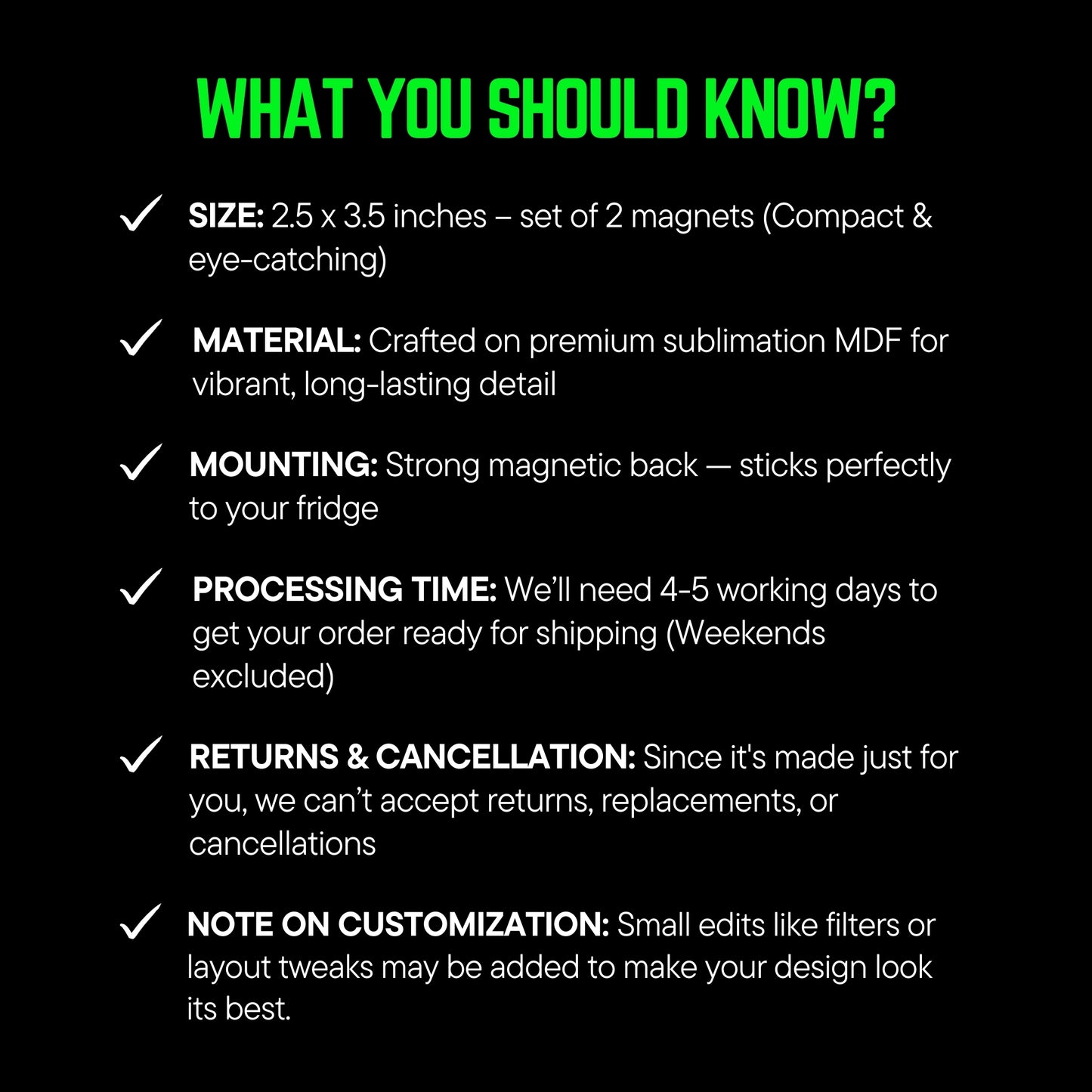 Forever Roommate - Custom Fridge Magnet Bundle (Set of 2)