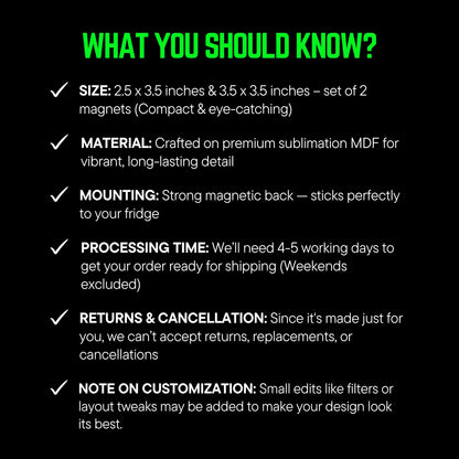 Only Ever You - Custom Fridge Magnet Bundle (Set of 2)