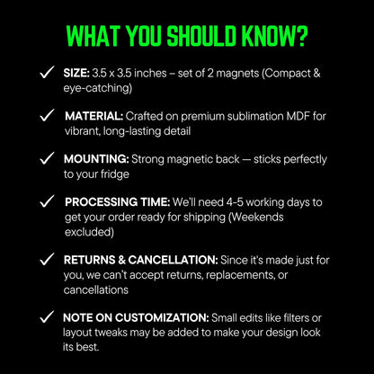 Love on Repeat - Custom Fridge Magnet Bundle (Set of 2)