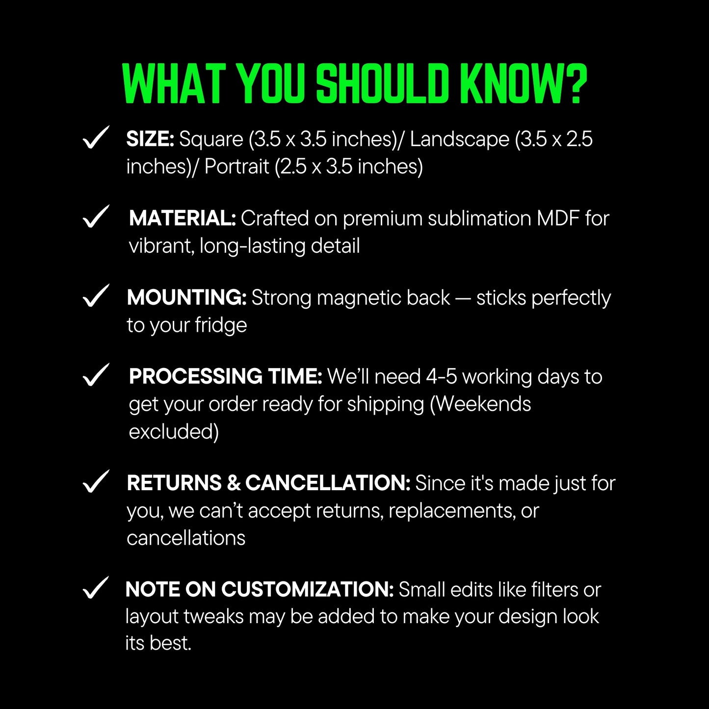 Custom Photo Fridge Magnet