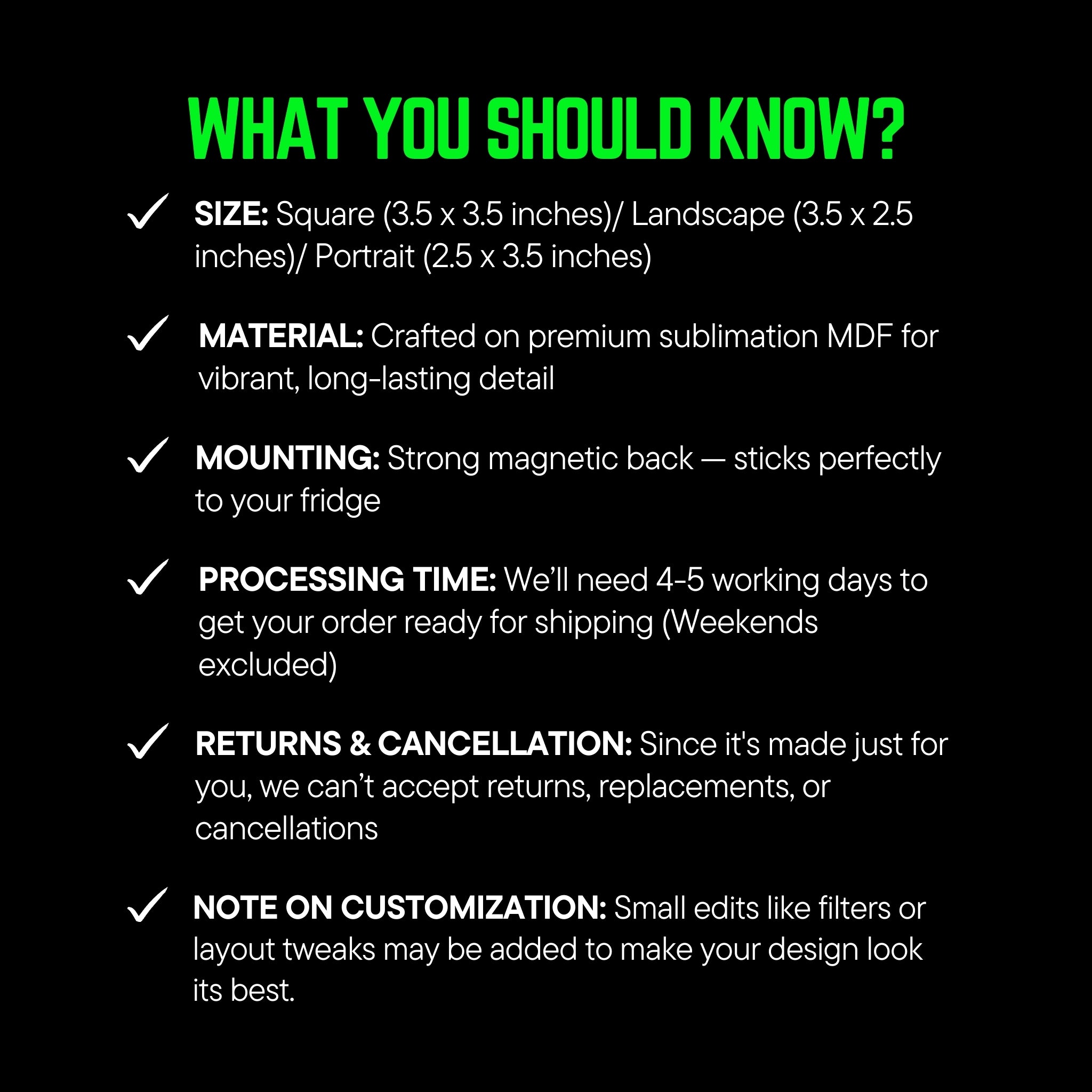 Custom Photo Fridge Magnet