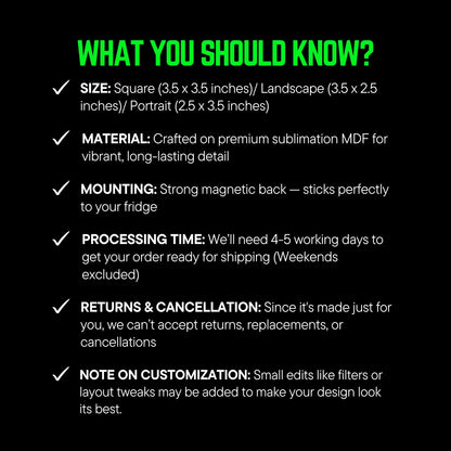 Custom Photo Fridge Magnet