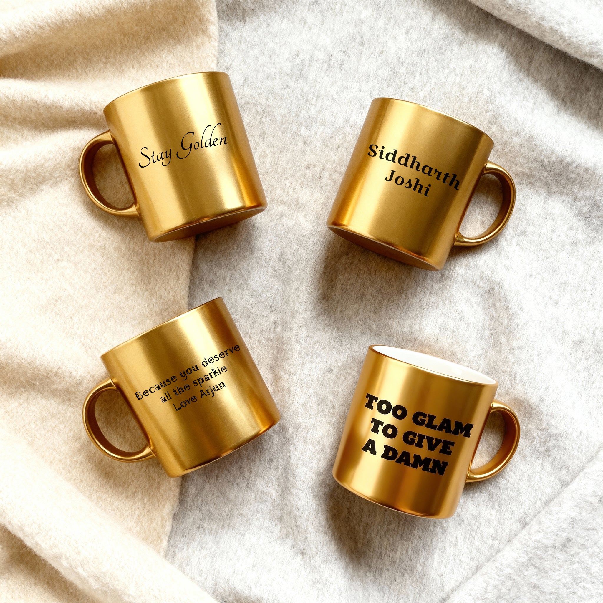 Custom Gold Metallic Mug