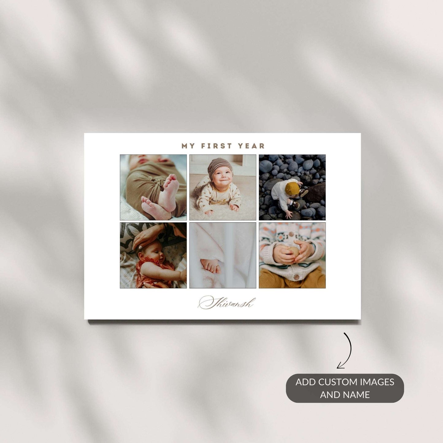 My First Year – Custom Baby Metal Print