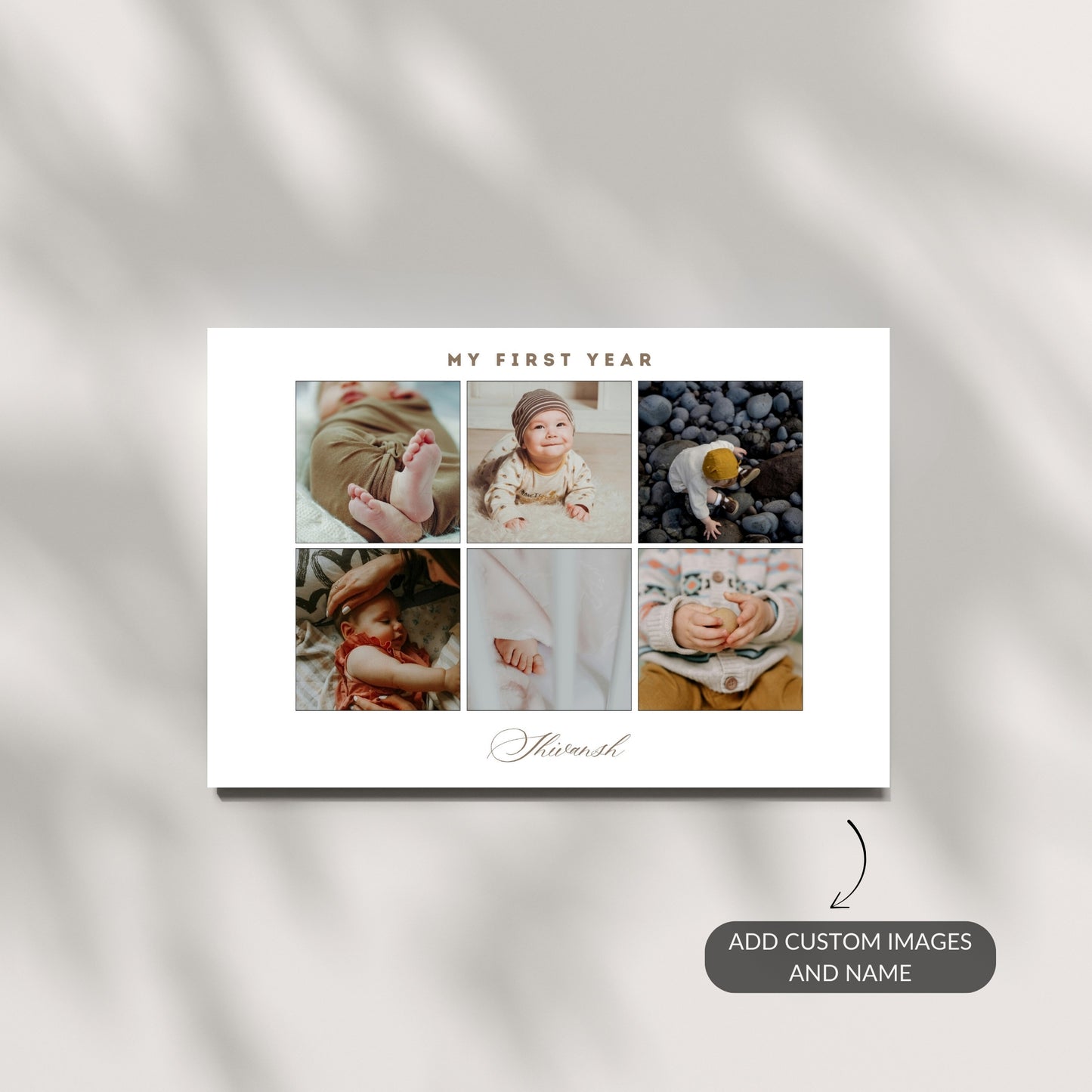 My First Year – Custom Baby Metal Print