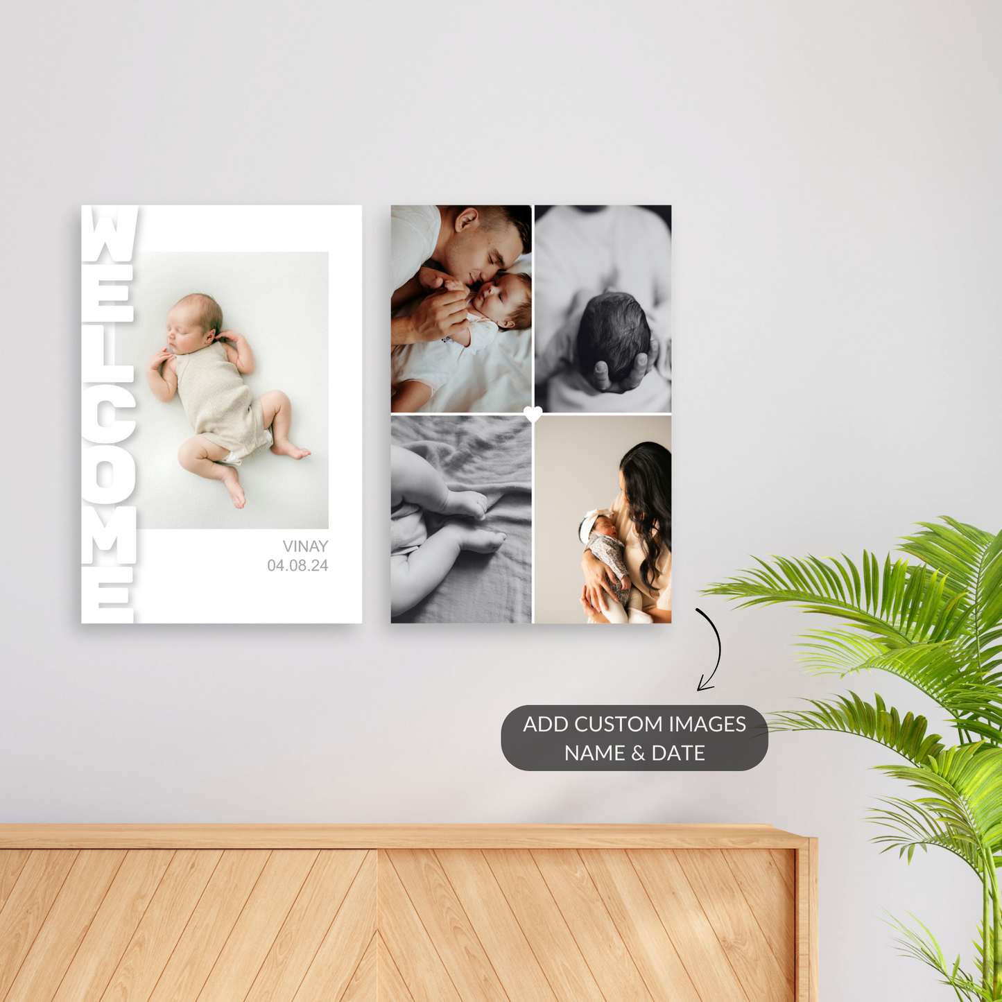 Welcome to the World – Custom Metal Print Bundle (Set of 2)