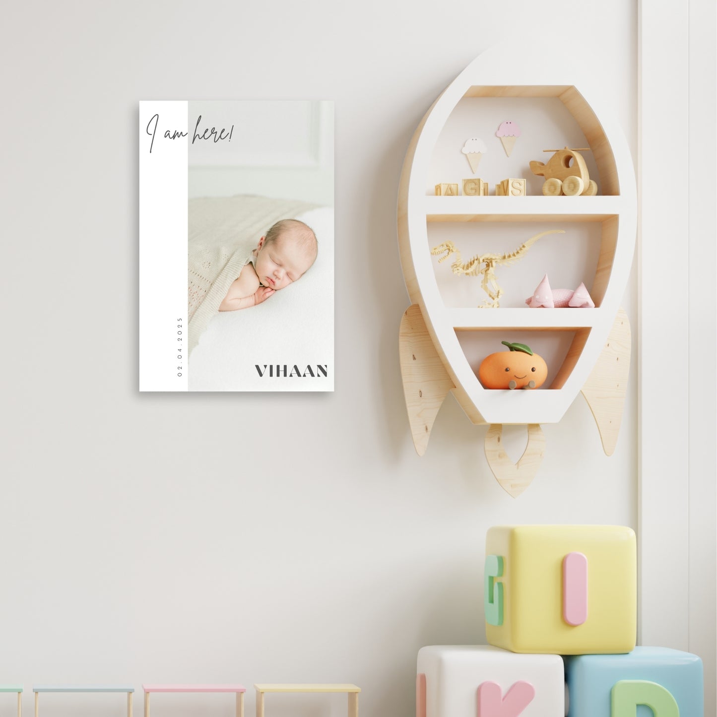 I Am Here – Custom Baby Metal Print