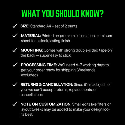 Our Story – Custom Couple & Calendar Metal Print Bundle (Set of 2)