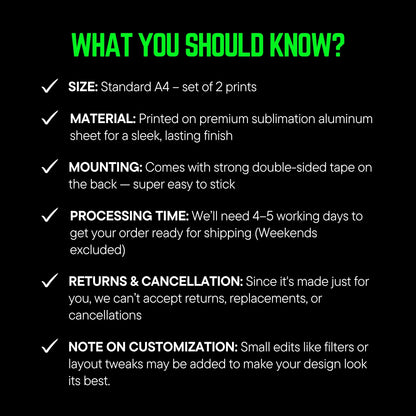 Our Story – Custom Couple & Calendar Metal Print Bundle (Set of 2)