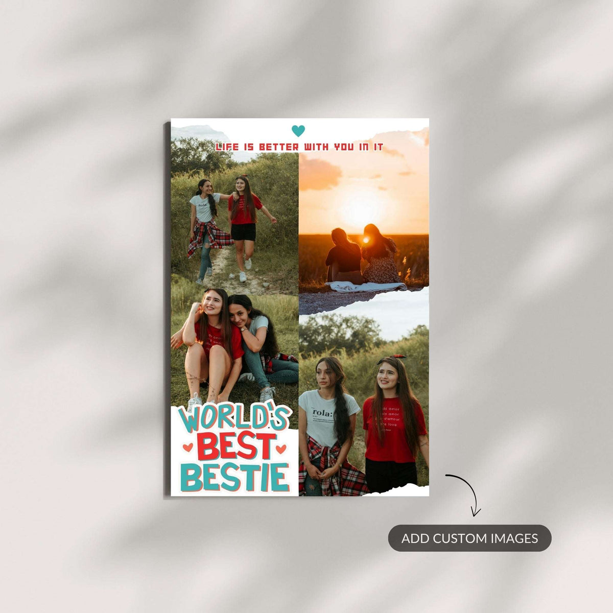World’s Best Bestie – Custom Metal Print