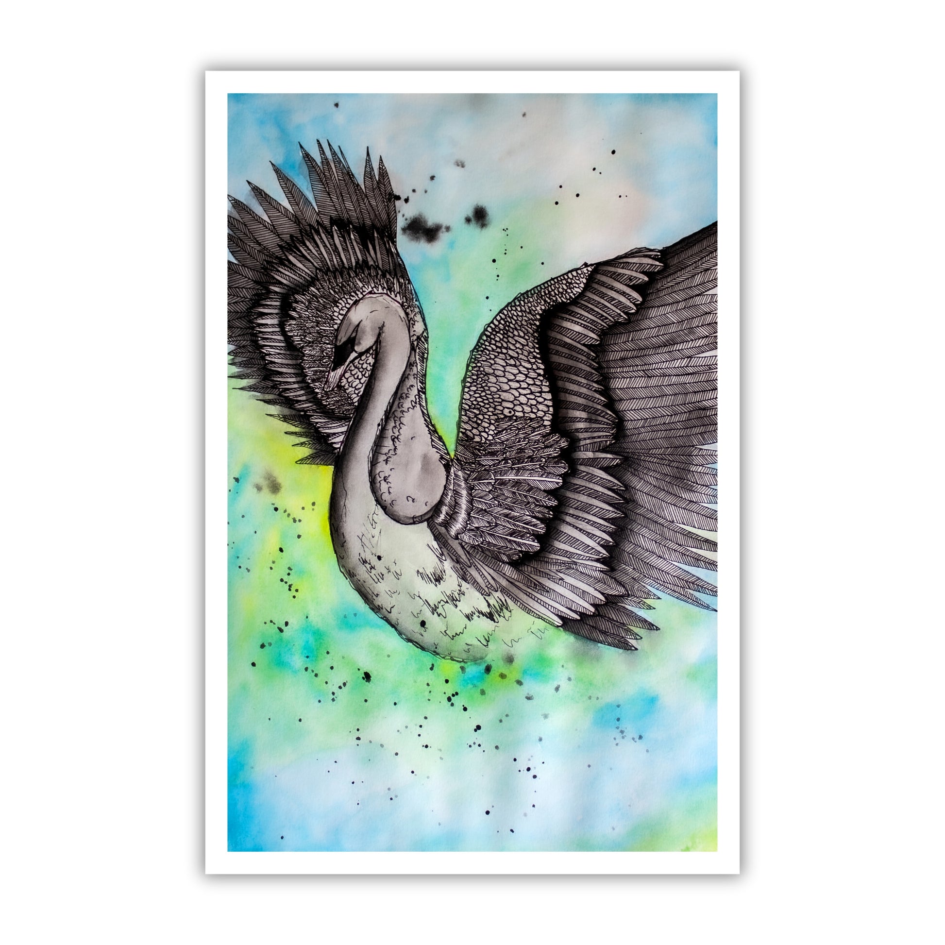 Mystical Swan Art Print