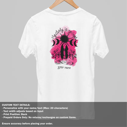 My Body is My Temple - Back Print Regular Fit T Shirt - Women