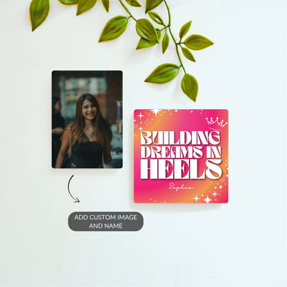 Dream Builder personalized magnet set with custom photo keepsake.
