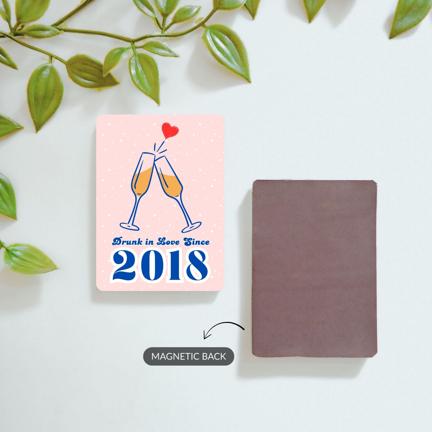 Personalized magnet – front and back view
