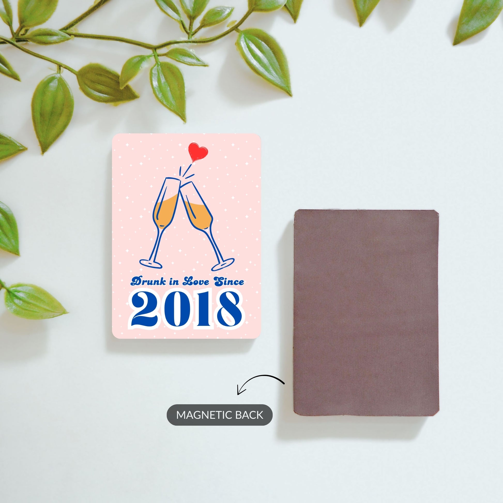 Personalized magnet – front and back view