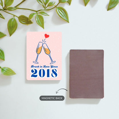 Personalized magnet – front and back view