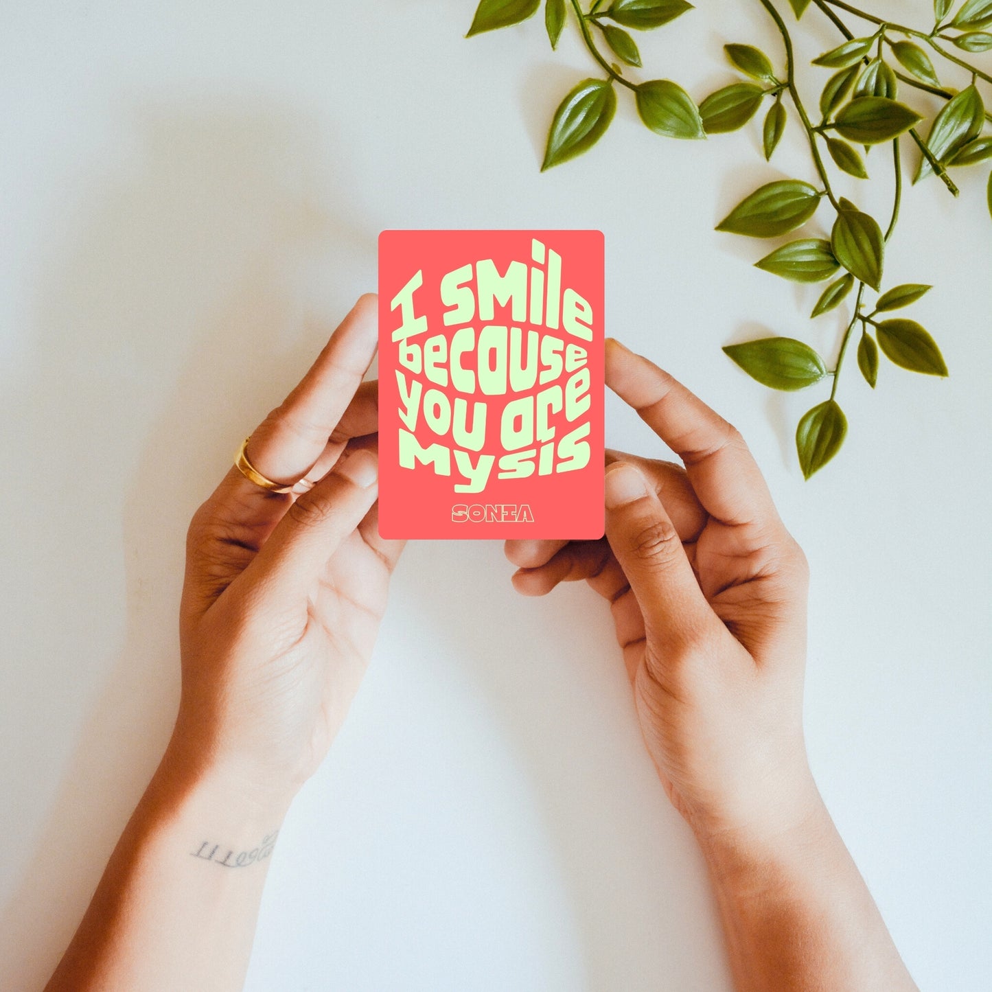 I Smile Because You’re My Sis - Custom Fridge Magnet