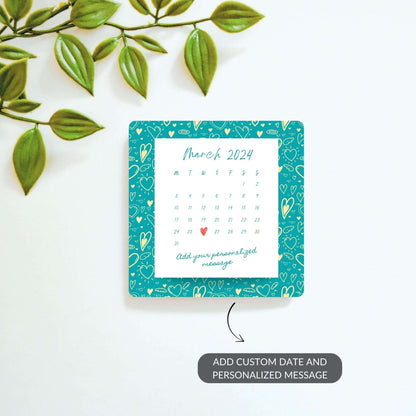 Love on the Calendar - Custom Fridge Magnet