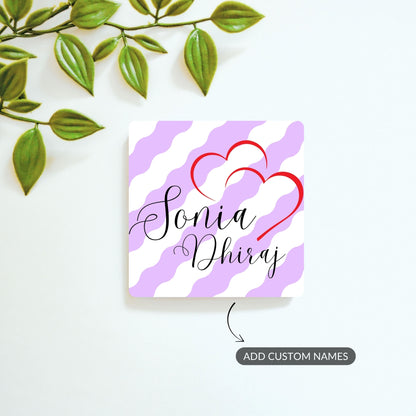 Sealed with Hearts - Custom Fridge Magnet