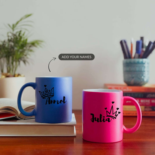 Crowned in Love - Custom Neon Mug (Set of 2)
