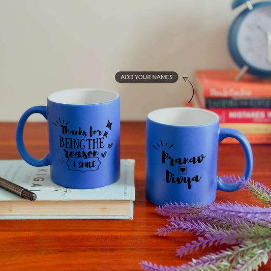 Reason I Smile - Custom Neon Mug (Set of 2)