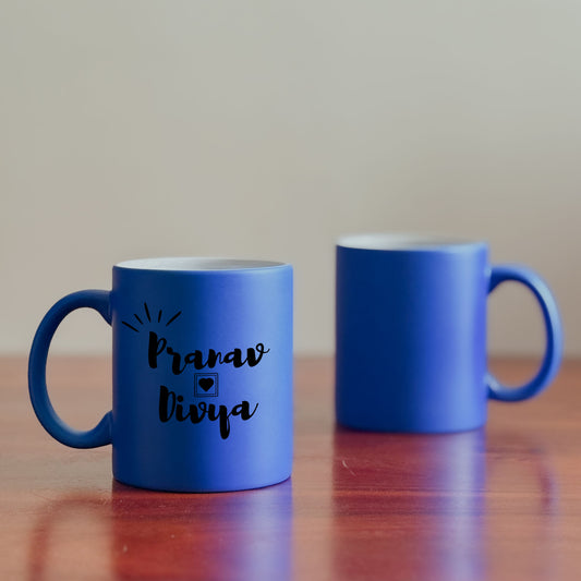 Reason I Smile - Custom Blue Neon Mug