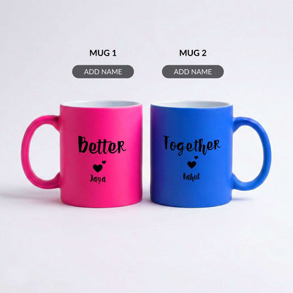 Better Together - Custom Neon Mug (Set of 2)