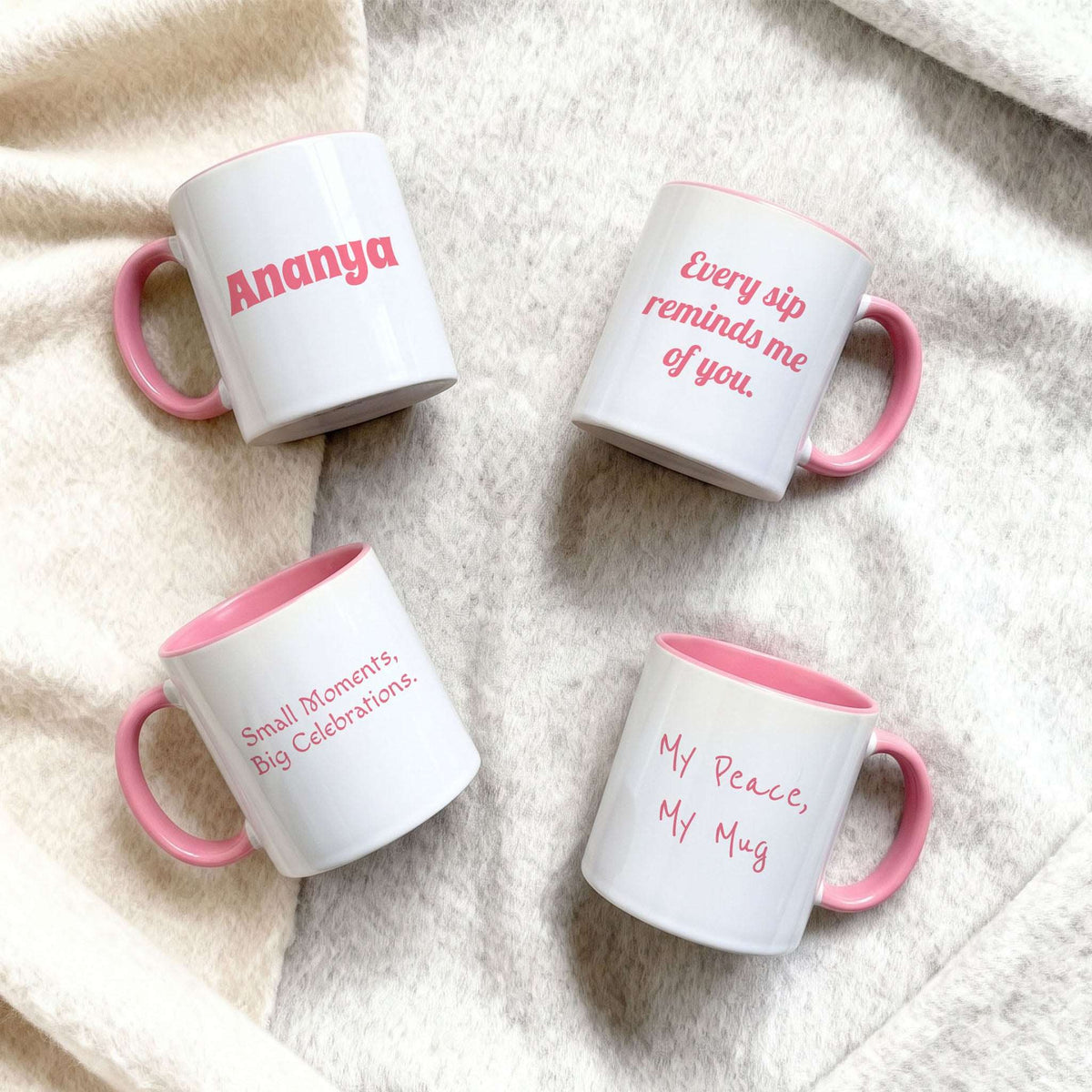 Custom Pink Accent Mug