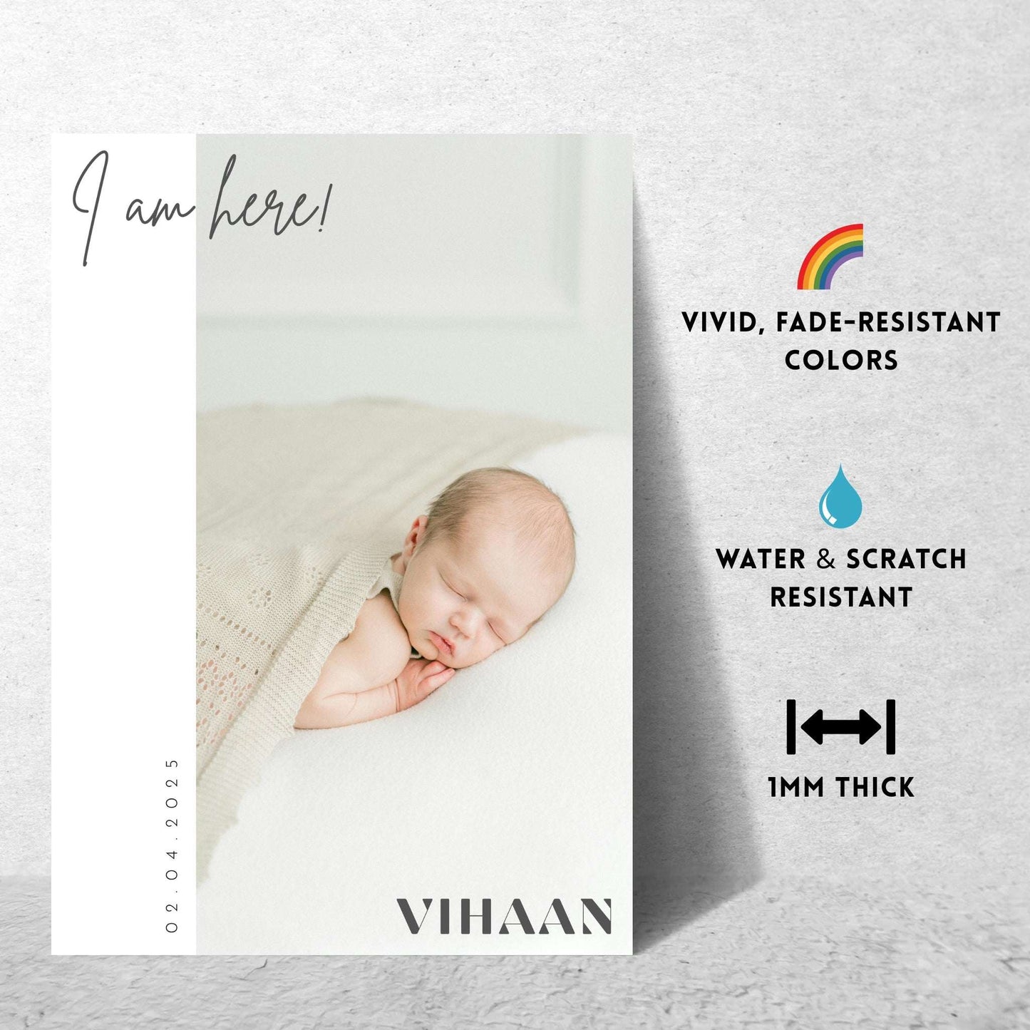 I Am Here – Custom Baby Metal Print