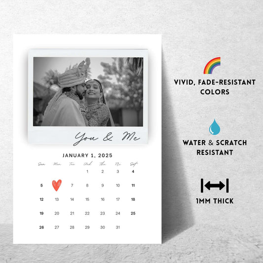 Our Story – Custom Couple & Calendar Metal Print Bundle (Set of 2)