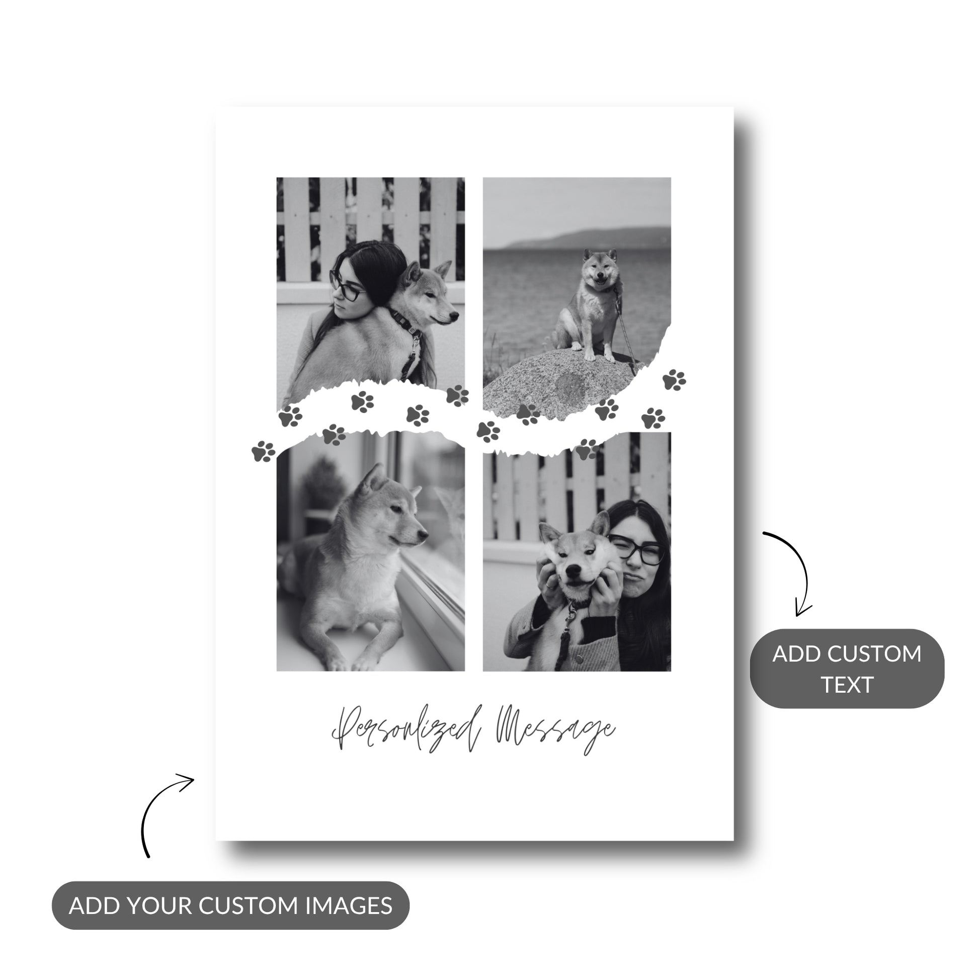 Pawprints of Love – Custom Metal Print
