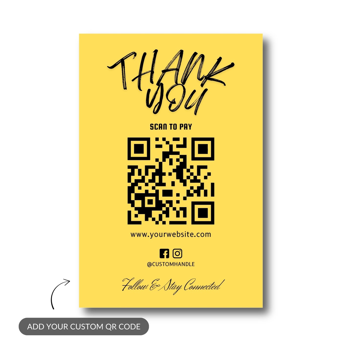 Thank You – Custom QR Metal Print
