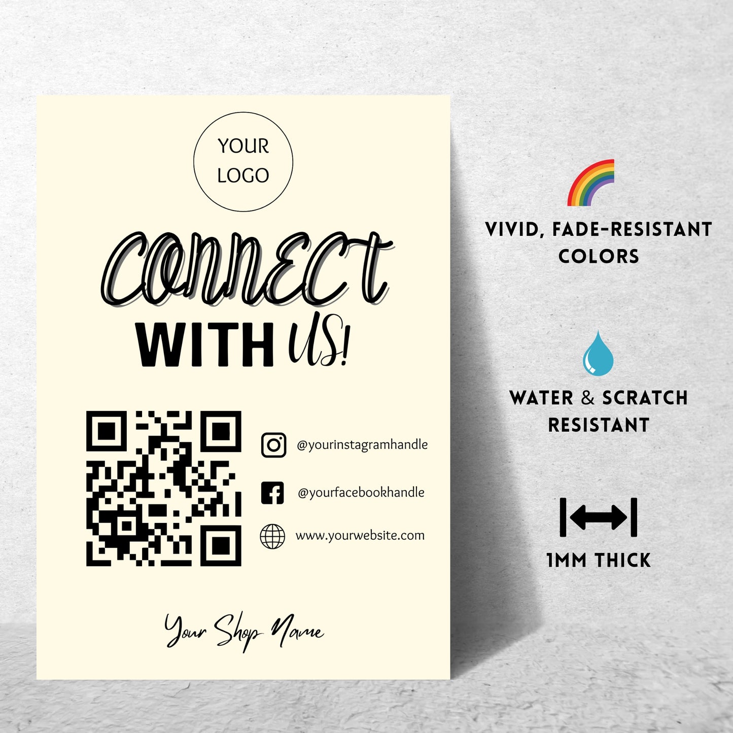 Personalized Business QR – Custom QR Metal Print