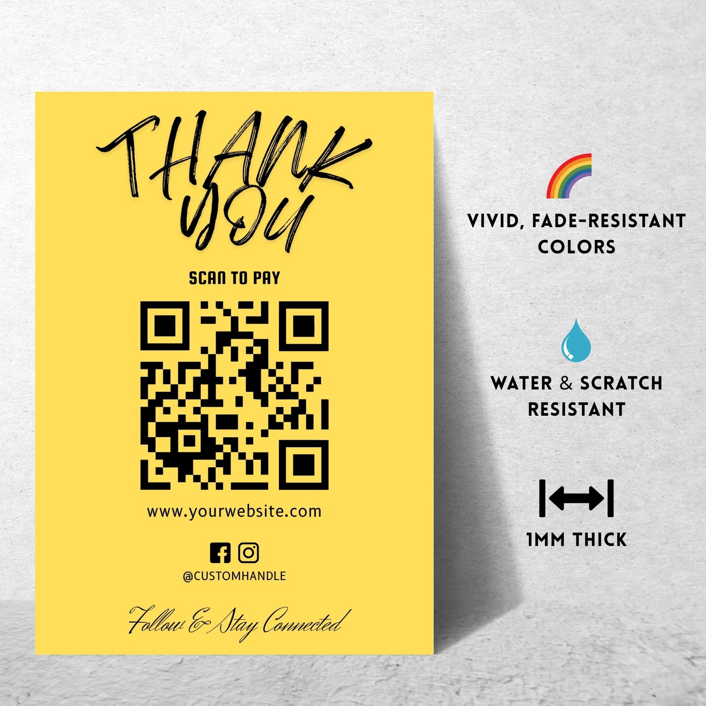 Thank You – Custom QR Metal Print
