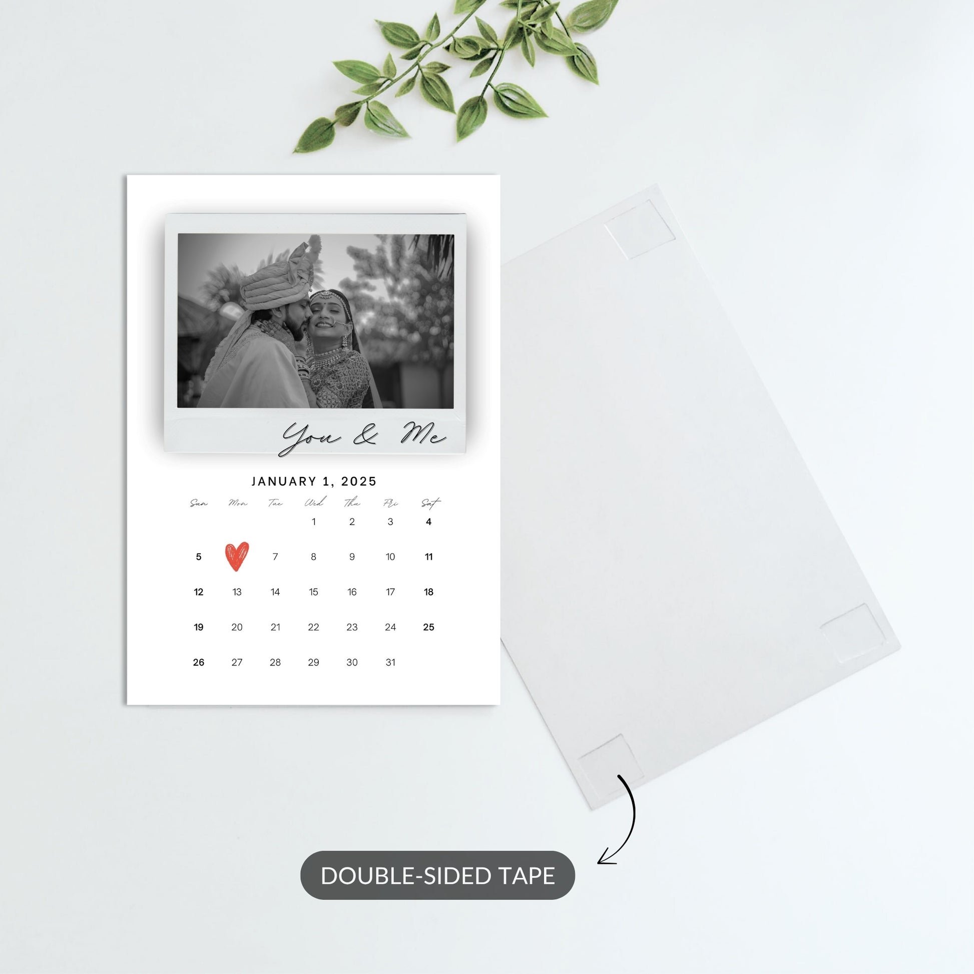 Our Story – Custom Couple & Calendar Metal Print Bundle (Set of 2)