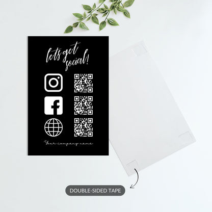 Let's Get Social – Custom QR Metal Print