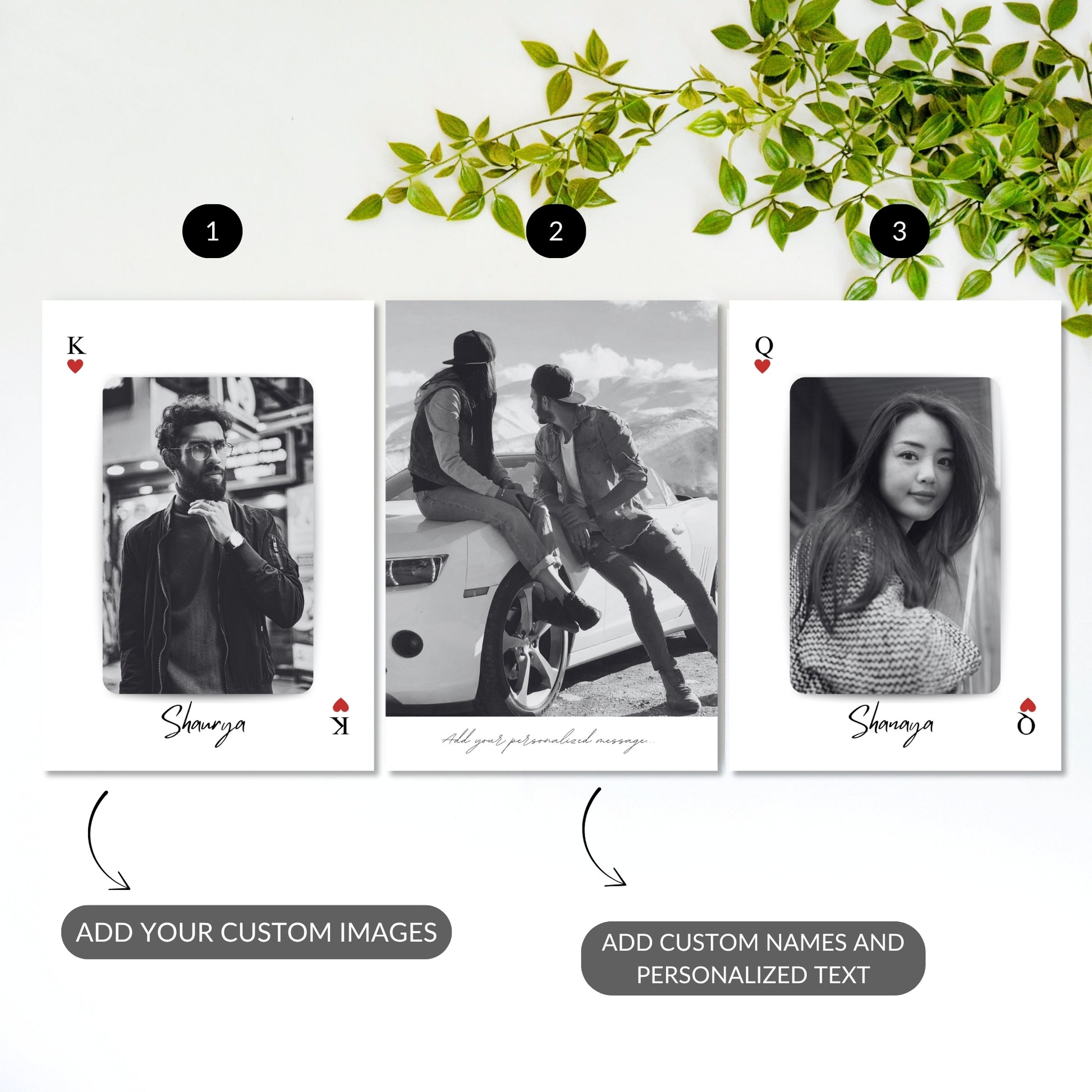 King & Queen of Hearts – Custom Couple Metal Print Bundle (Set of 3)