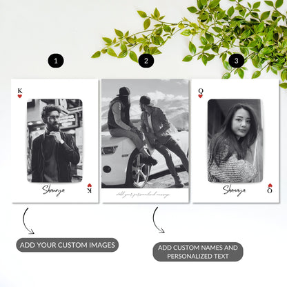 King & Queen of Hearts – Custom Couple Metal Print Bundle (Set of 3)