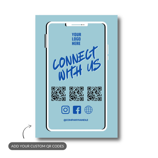 Connect with Us – Custom QR Metal Print