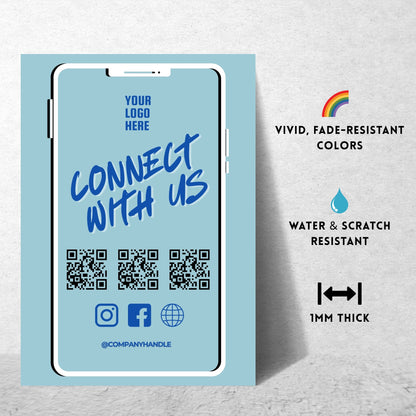 Connect with Us – Custom QR Metal Print