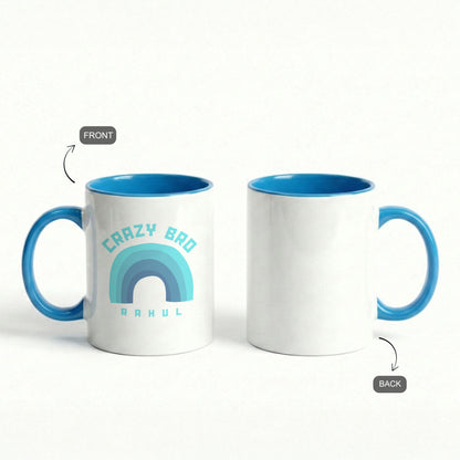 Crazy Bro - Custom Blue Accent Mug