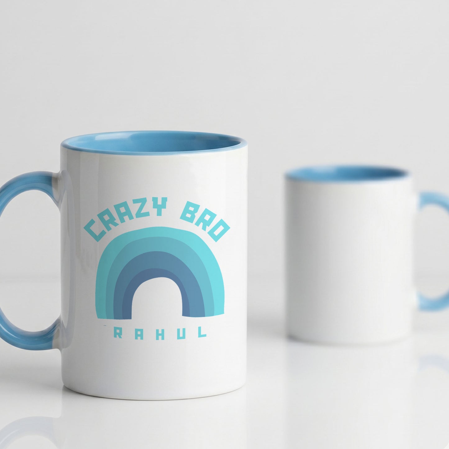 Crazy Bro - Custom Blue Accent Mug