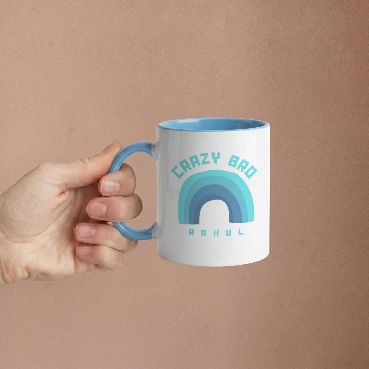 Crazy Bro - Custom Blue Accent Mug