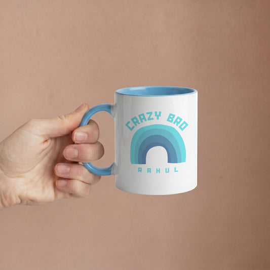 Crazy Bro - Custom Blue Accent Mug
