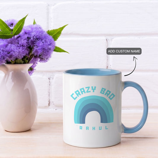 Crazy Bro - Custom Blue Accent Mug
