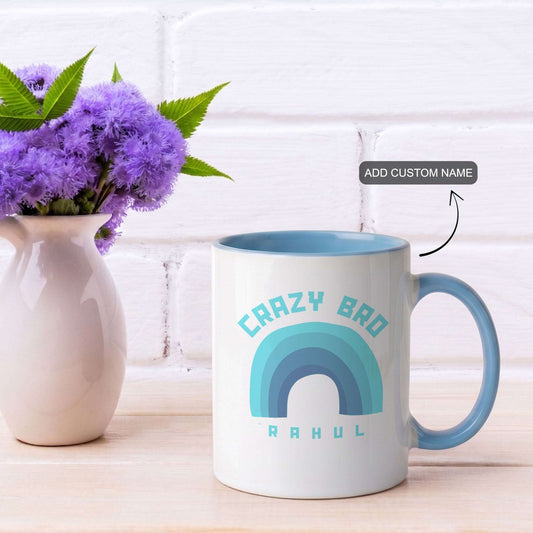 Crazy Bro - Custom Blue Accent Mug