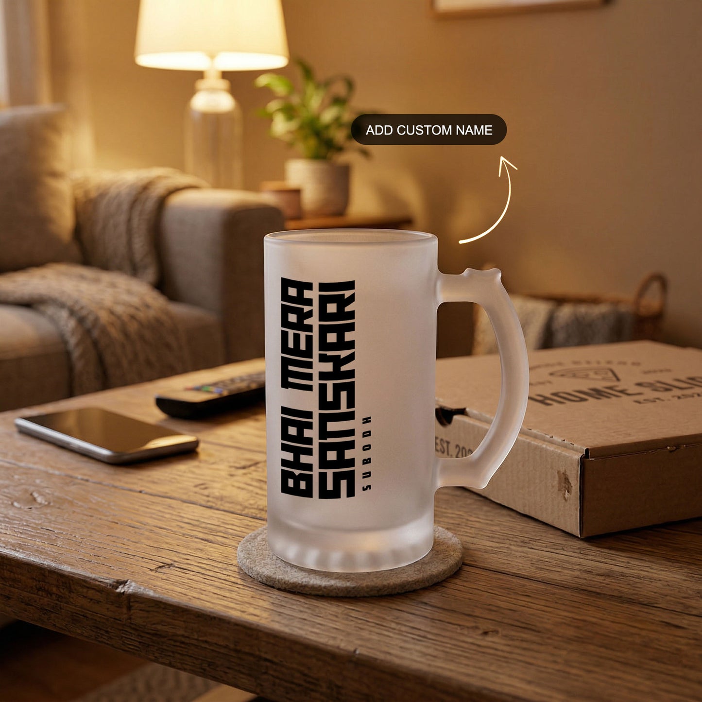 Bhai Mera Sanskari - Custom Frosted Beer Mug