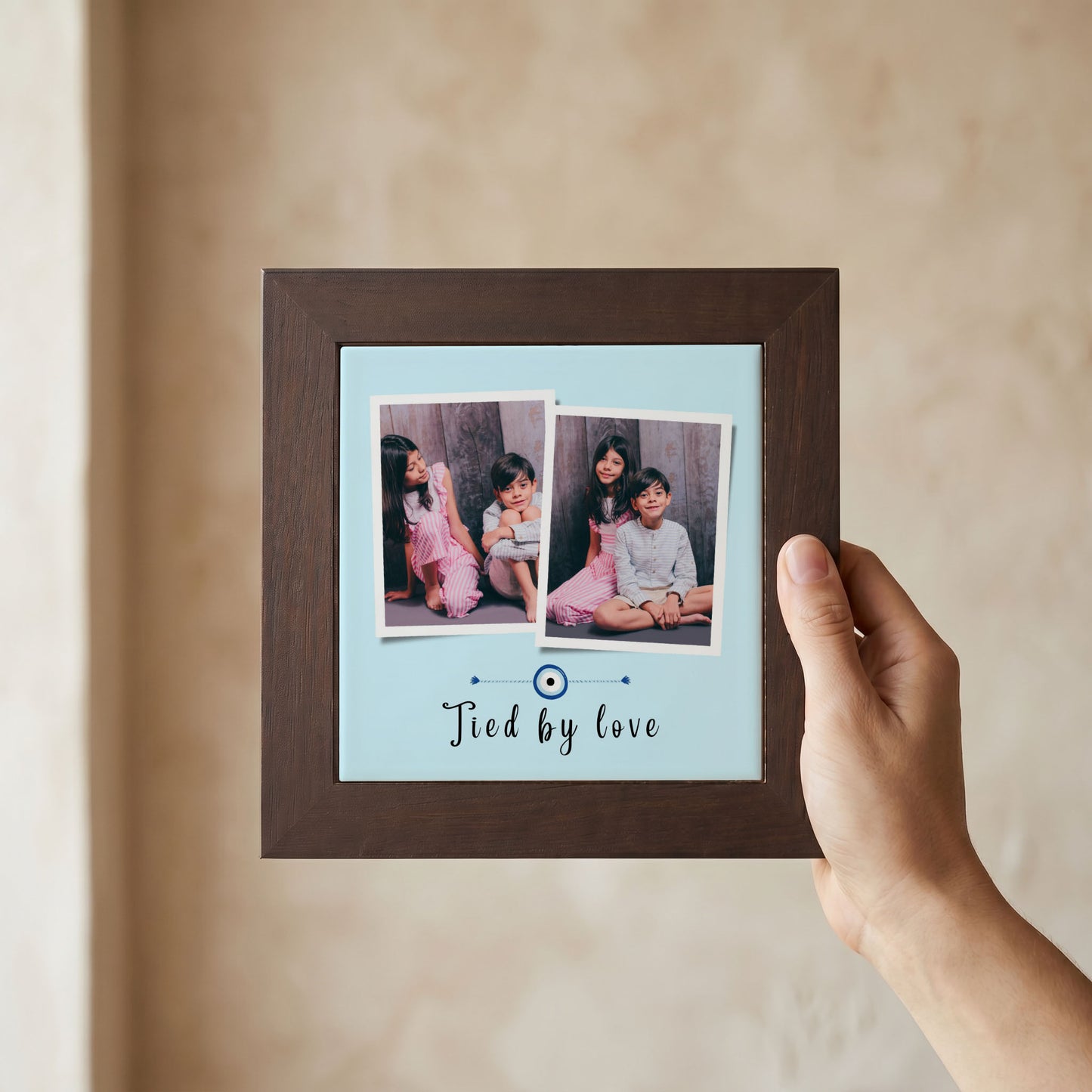 Tied by Love - Custom Framed Ceramic Tile